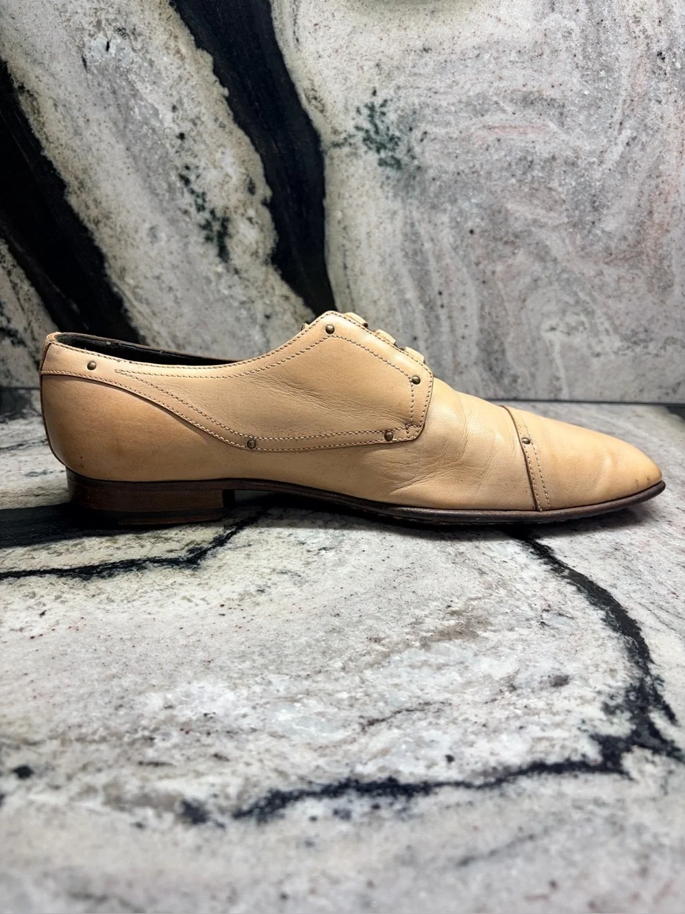 a.testoni Bologna Leather Dress Shoes Men’s 6.5 UK / 7.5 US Made Italy